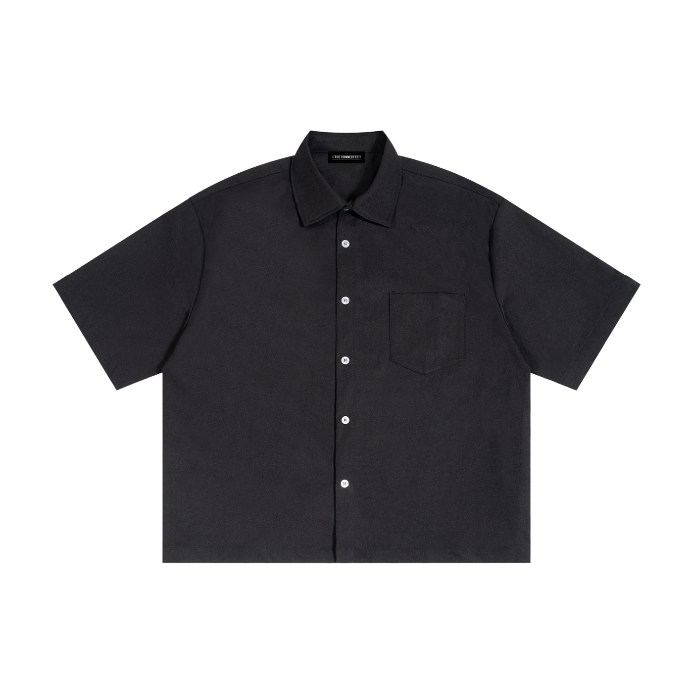 Boxy Heavyweight Short Sleeve Collard Button Up
