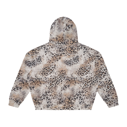 Vintage Wash Leopard Full Zip Hoodie
