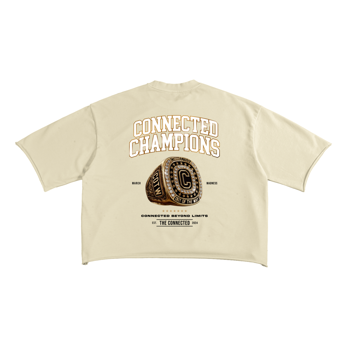 Connected Champions-French Terry Raw Edge Tee