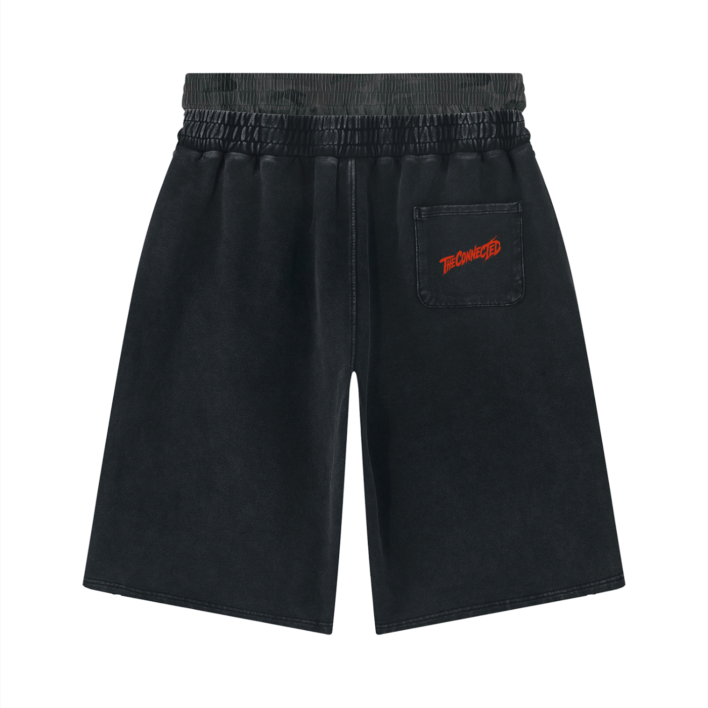 Vintage Washed Double Waist Diststressed Shorts