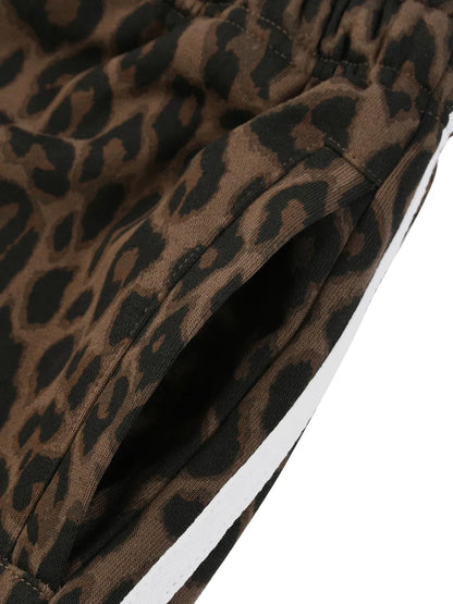 Heavyweight Leopard Drawstring Shorts