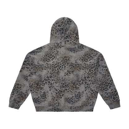 Vintage Wash Leopard Full Zip Hoodie