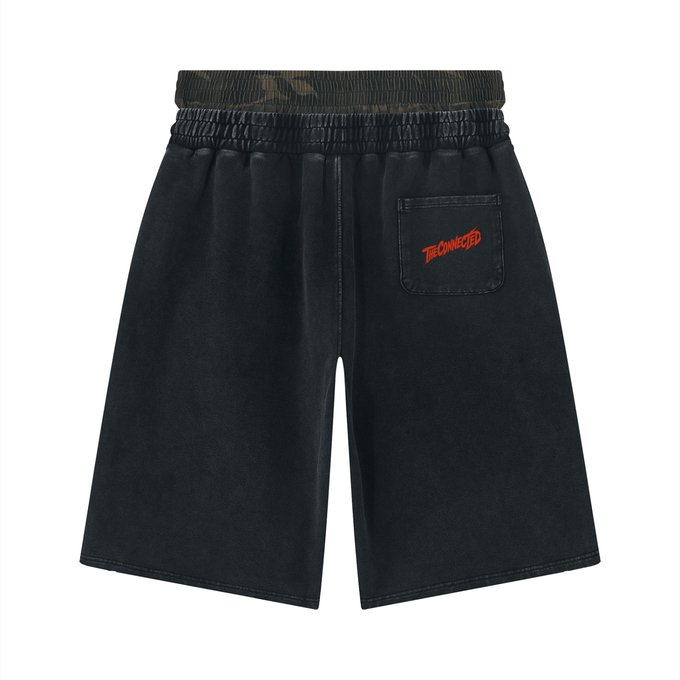 Vintage Washed Double Waist Diststressed Shorts