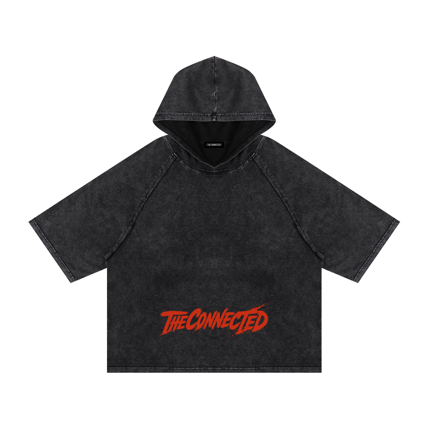 Snow Washed Hooded Boxy T-Shirt