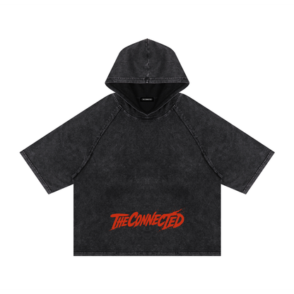 Snow Washed Hooded Boxy T-Shirt