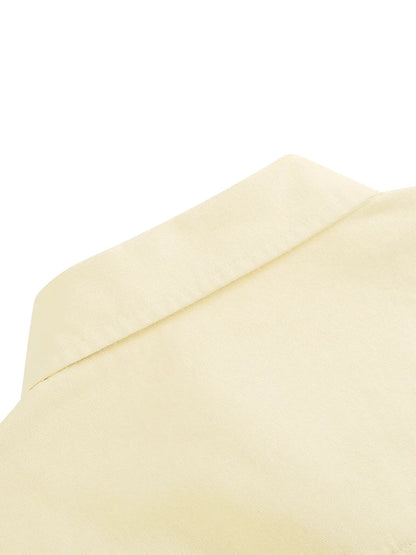 Boxy Heavyweight Short Sleeve Collard Button Up