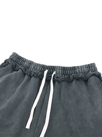 Mineral Wash Raw Edge Shorts