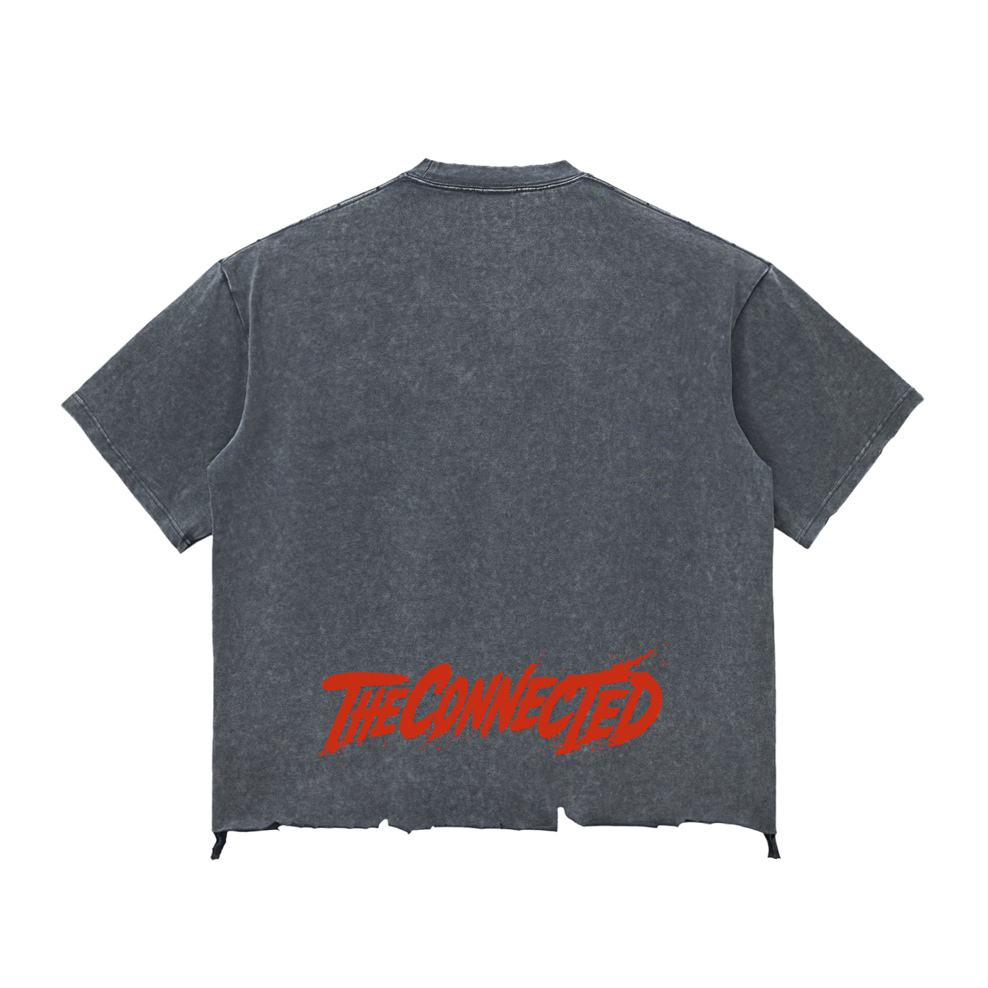 Snow Washed Raw-Hem Boxy T-shirt
