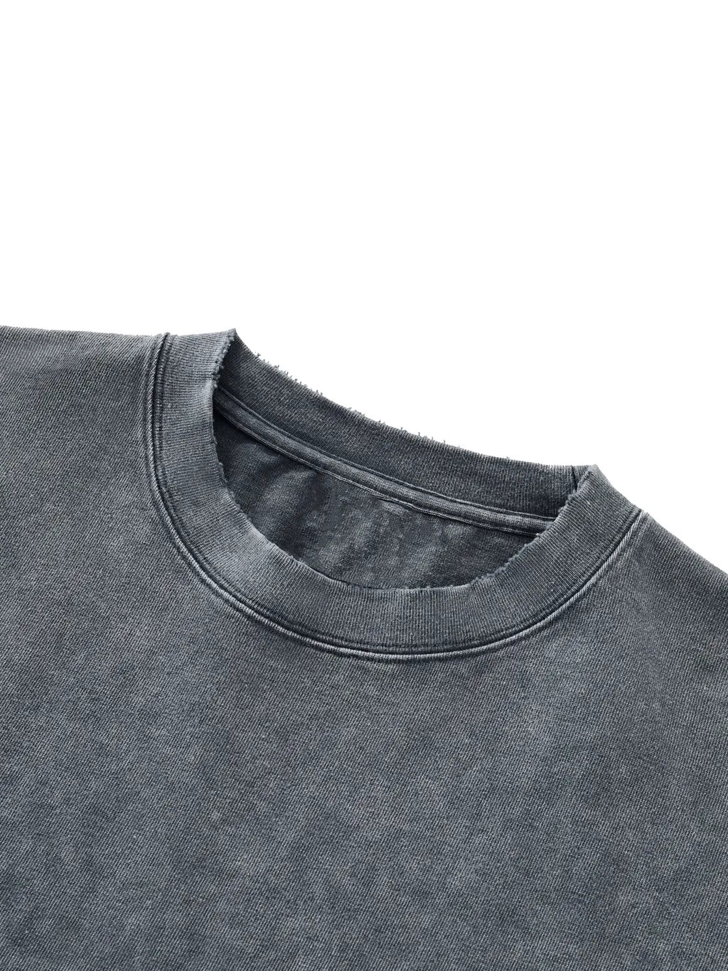 Snow Washed Raw-Hem Boxy T-shirt