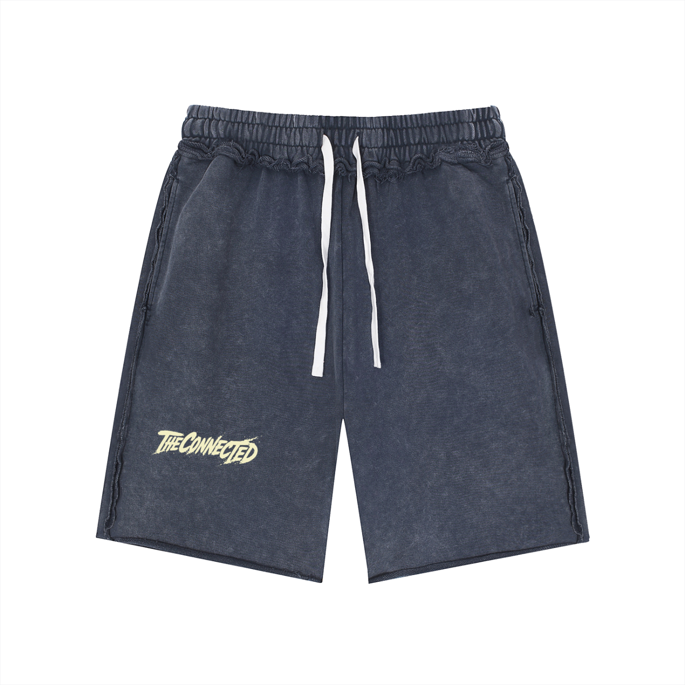 Mineral Wash Raw Edge Shorts