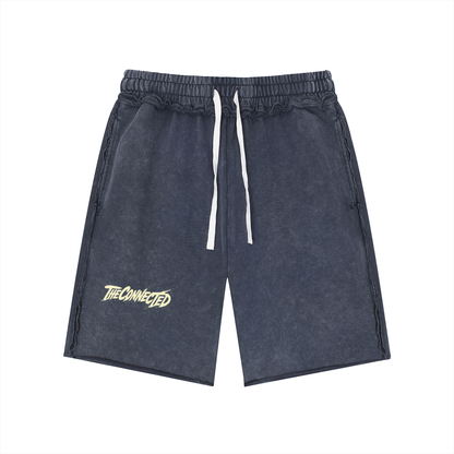 Mineral Wash Raw Edge Shorts