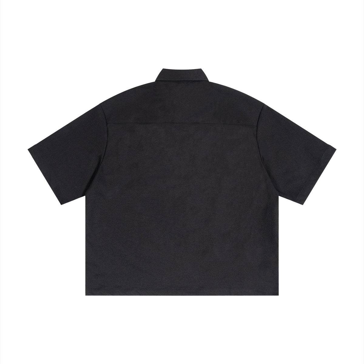 Boxy Heavyweight Short Sleeve Collard Button Up