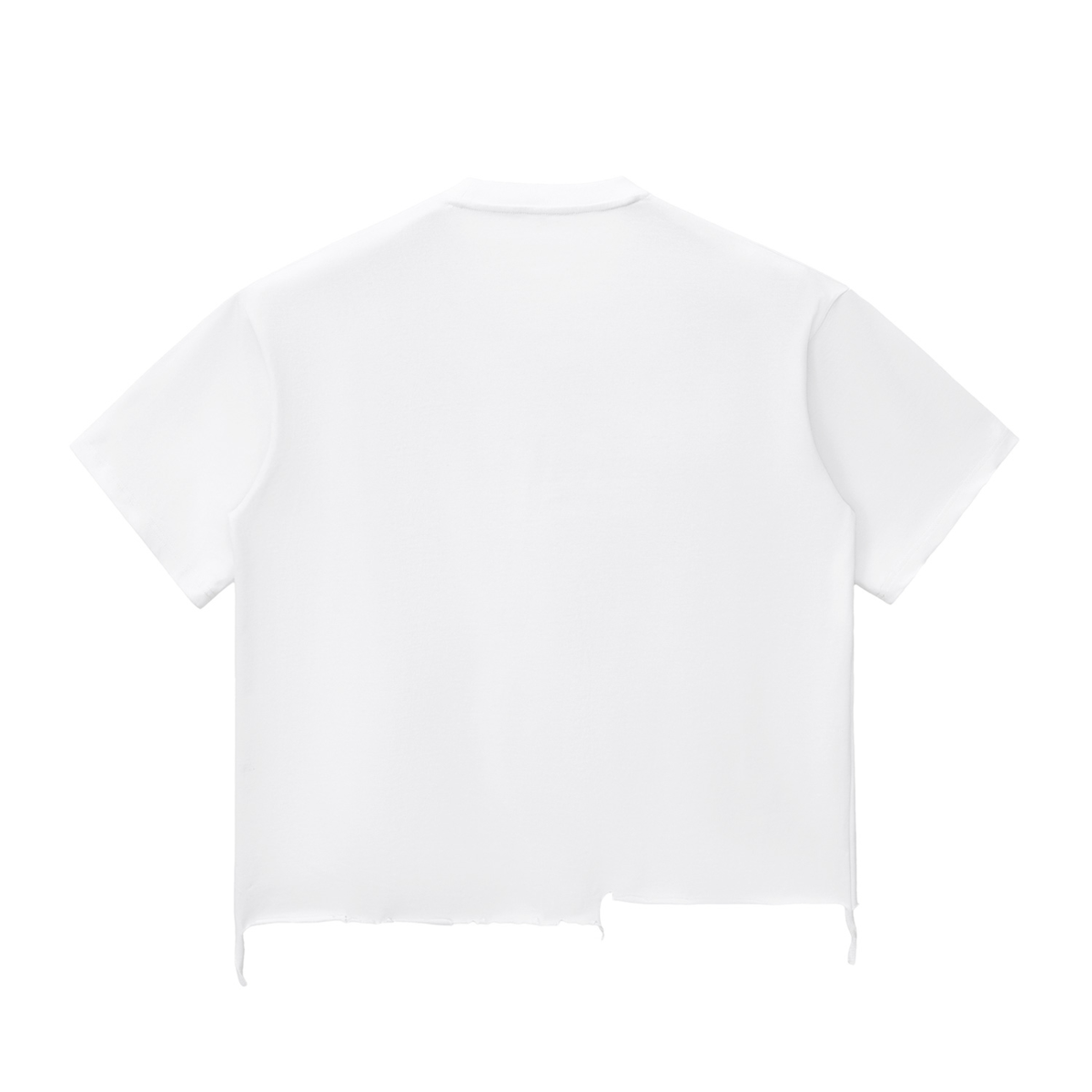 Snow Washed Raw-Hem Boxy T-shirt