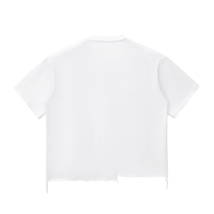 Snow Washed Raw-Hem Boxy T-shirt