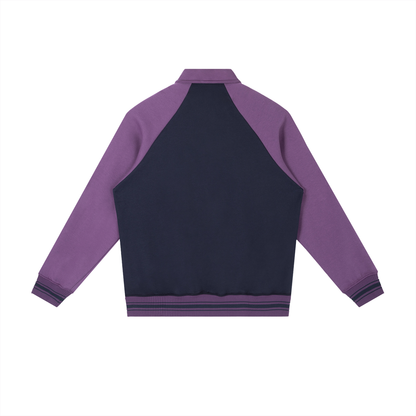 Raglan Contrast Baseball Jacket