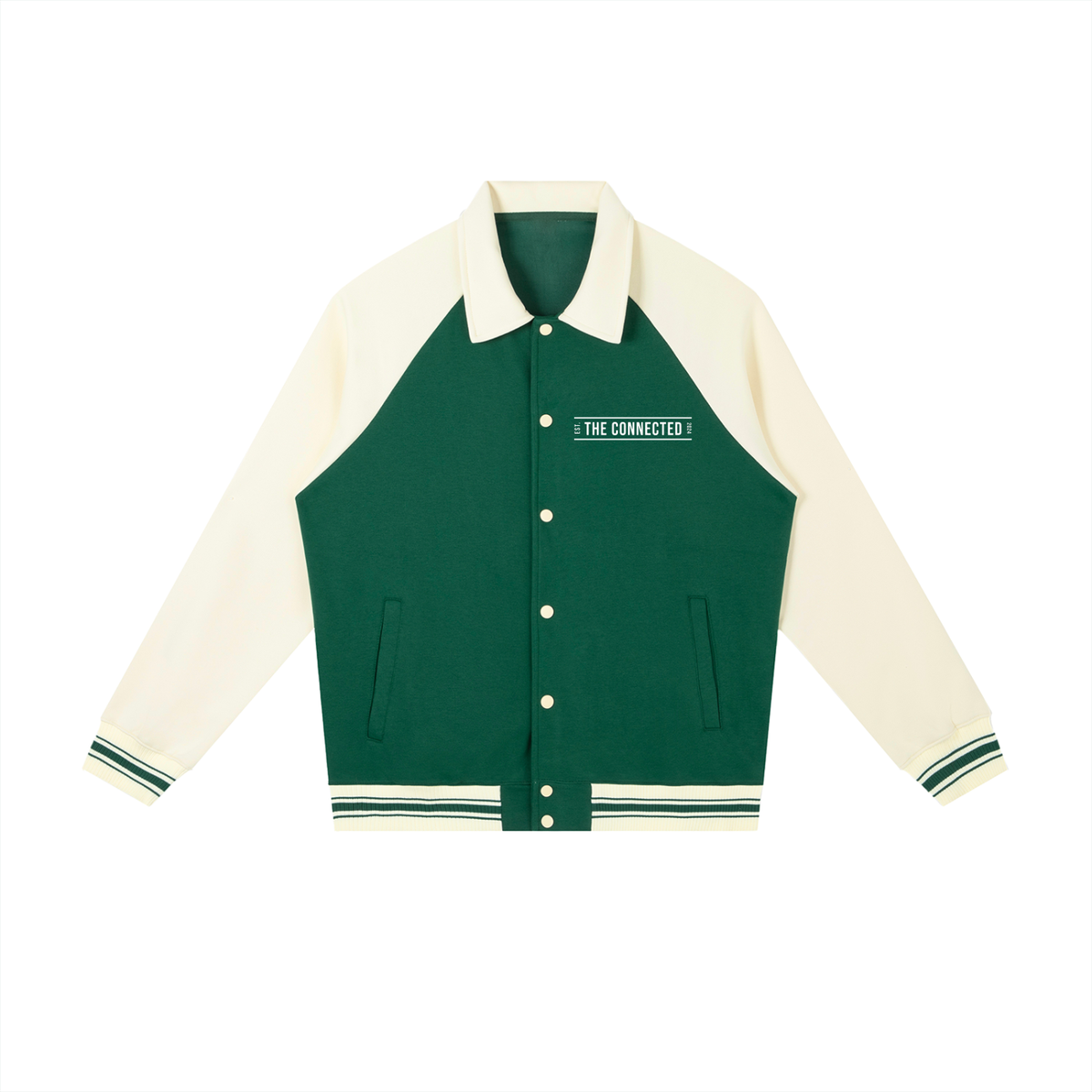 Raglan Contrast Baseball Jacket