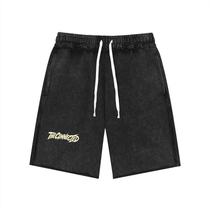 Mineral Wash Raw Edge Shorts