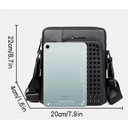 Midnight Lux Unisex Crossbody Bag- Lightweight Everyday Utility Bag With Zipper & Pockets