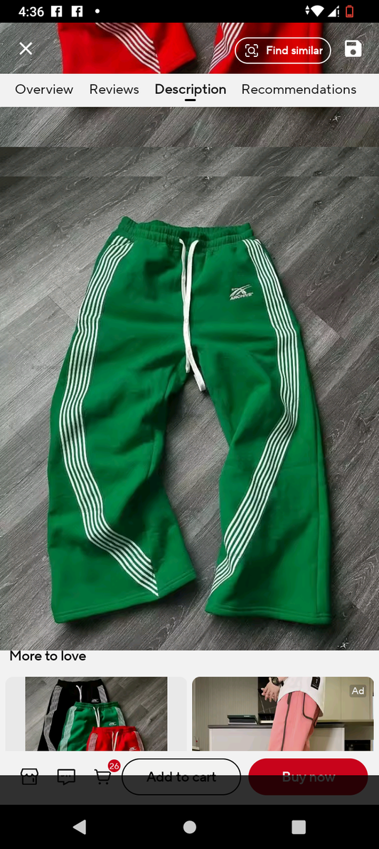 Flared Cotton Sweatpants