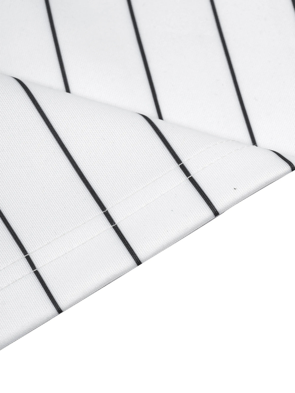Striped Full-Zip Baseball Jersey