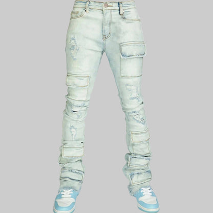 Trenches Stacked Mens Denim Cargos- Light Weight Utility Cargos
