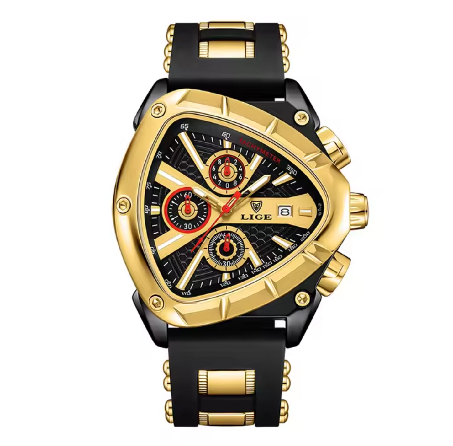 Tri- Bezel Quartz Performance Waterproof Watch