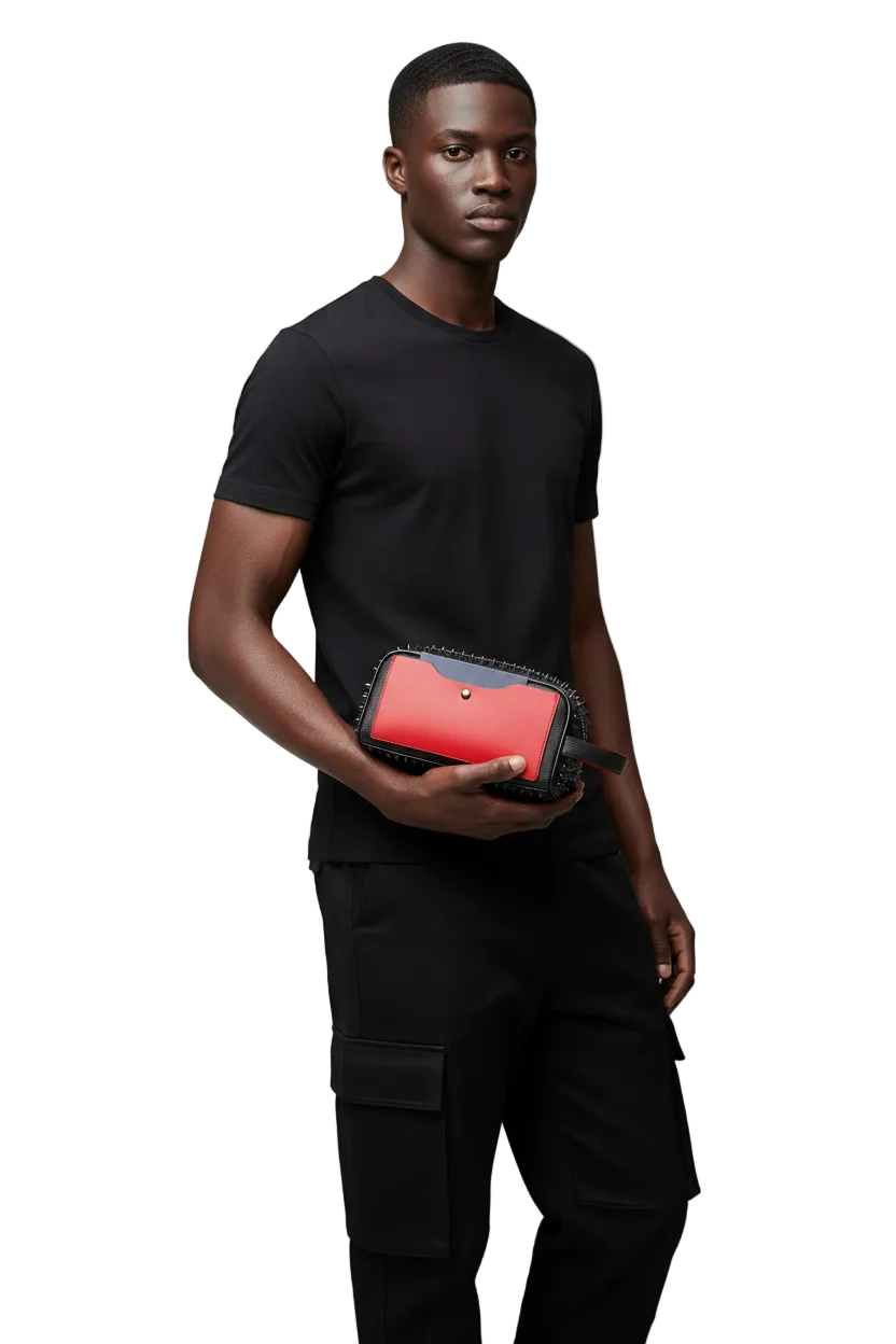 Midnight Lux Toiletry- Lightweight Studded Travlel Accessoie Bag