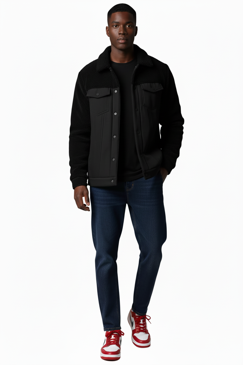 Casual Cashmere Bomber Jacket- Light Weight Collard Winter Jacket