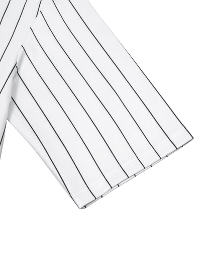 Striped Full-Zip Baseball Jersey