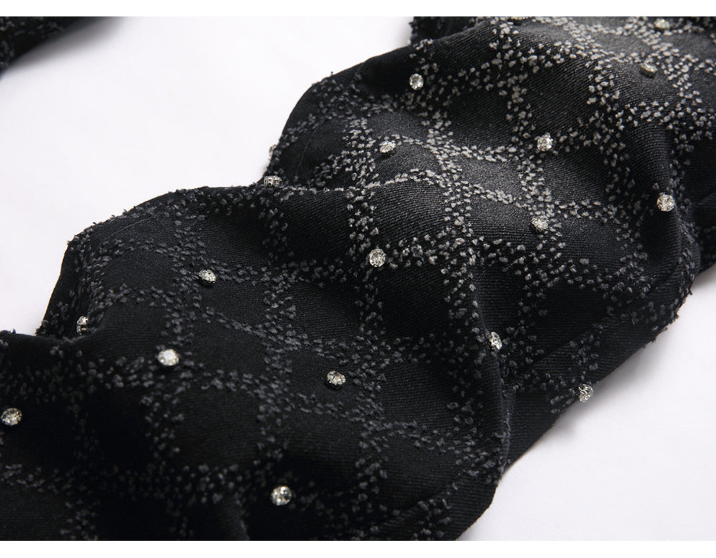 Diamond Studded Lux Denim Jeans