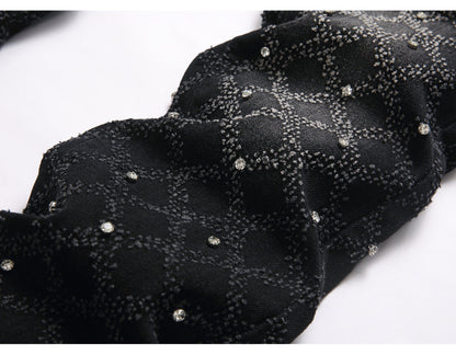 Frostbite Diamond Studded Denim Jeans- Men's Light Weight Cotton Casual Denim Jeans