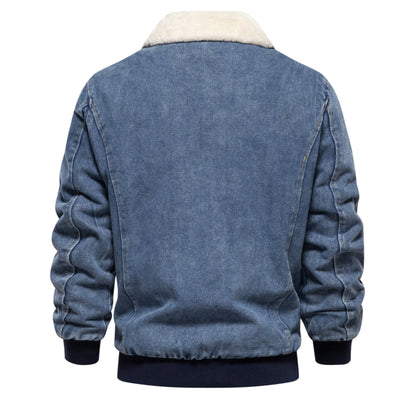 Cashmere Mens Street Denim Jacket- Light Weight Cashmere Winter Jacket