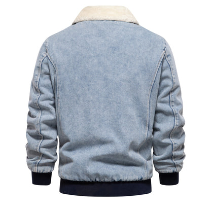 Cashmere Mens Street Denim Jacket- Light Weight Cashmere Winter Jacket
