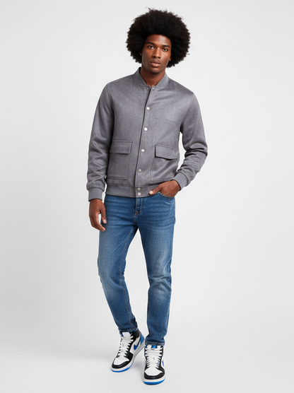 Business Street Mens Varsity Jacket- Light Weight Polyester Jacket