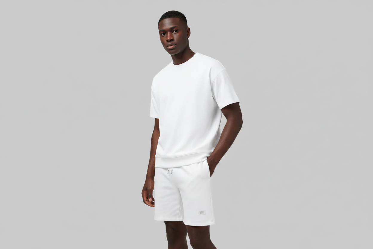 Lux Waffle Lounge Set- Lightweight Casual Men's Polyester Set