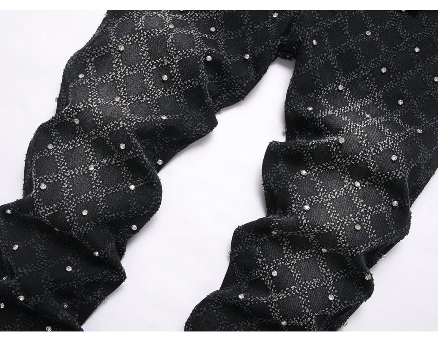 Diamond Studded Lux Denim Jeans