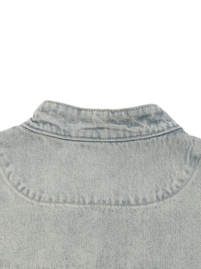 Vintage Wash Zip Denim Jacket