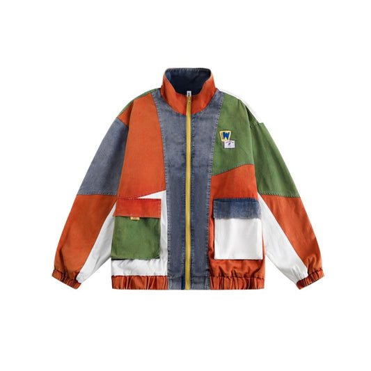 Retro Box Varsity Zip Up Jacket