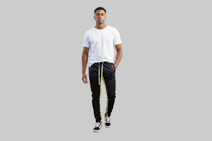 Mens Street Track Runner Pants- Light Weight Track Pants With Strecth