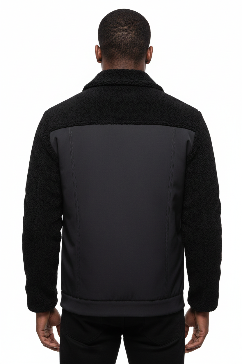 Casual Cashmere Bomber Jacket- Light Weight Collard Winter Jacket