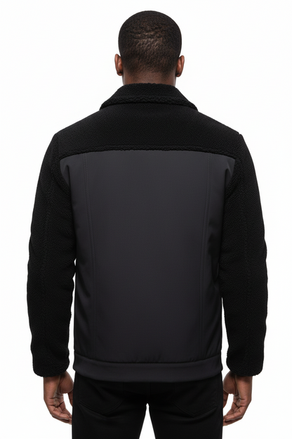 Casual Cashmere Bomber Jacket- Light Weight Collard Winter Jacket