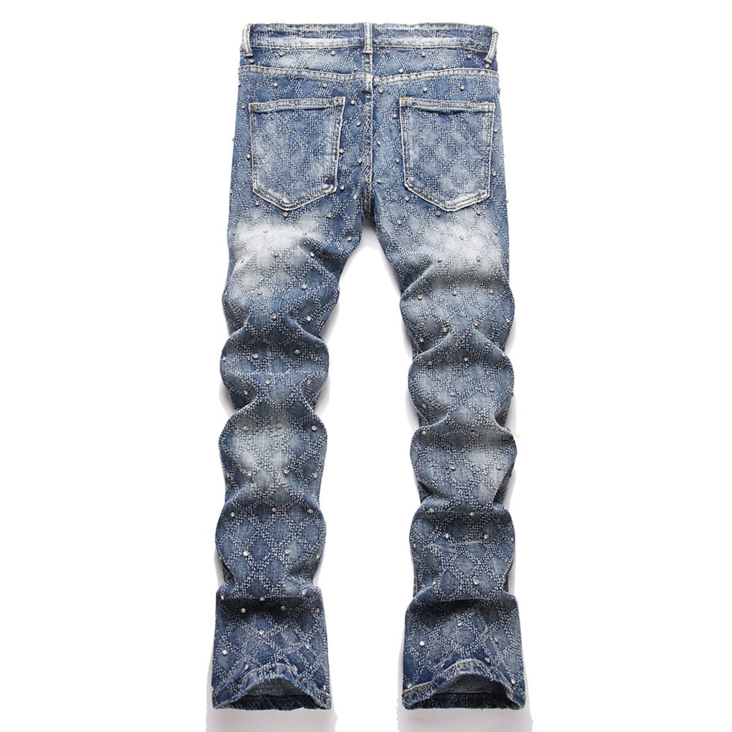 Diamond Studded Lux Denim Jeans