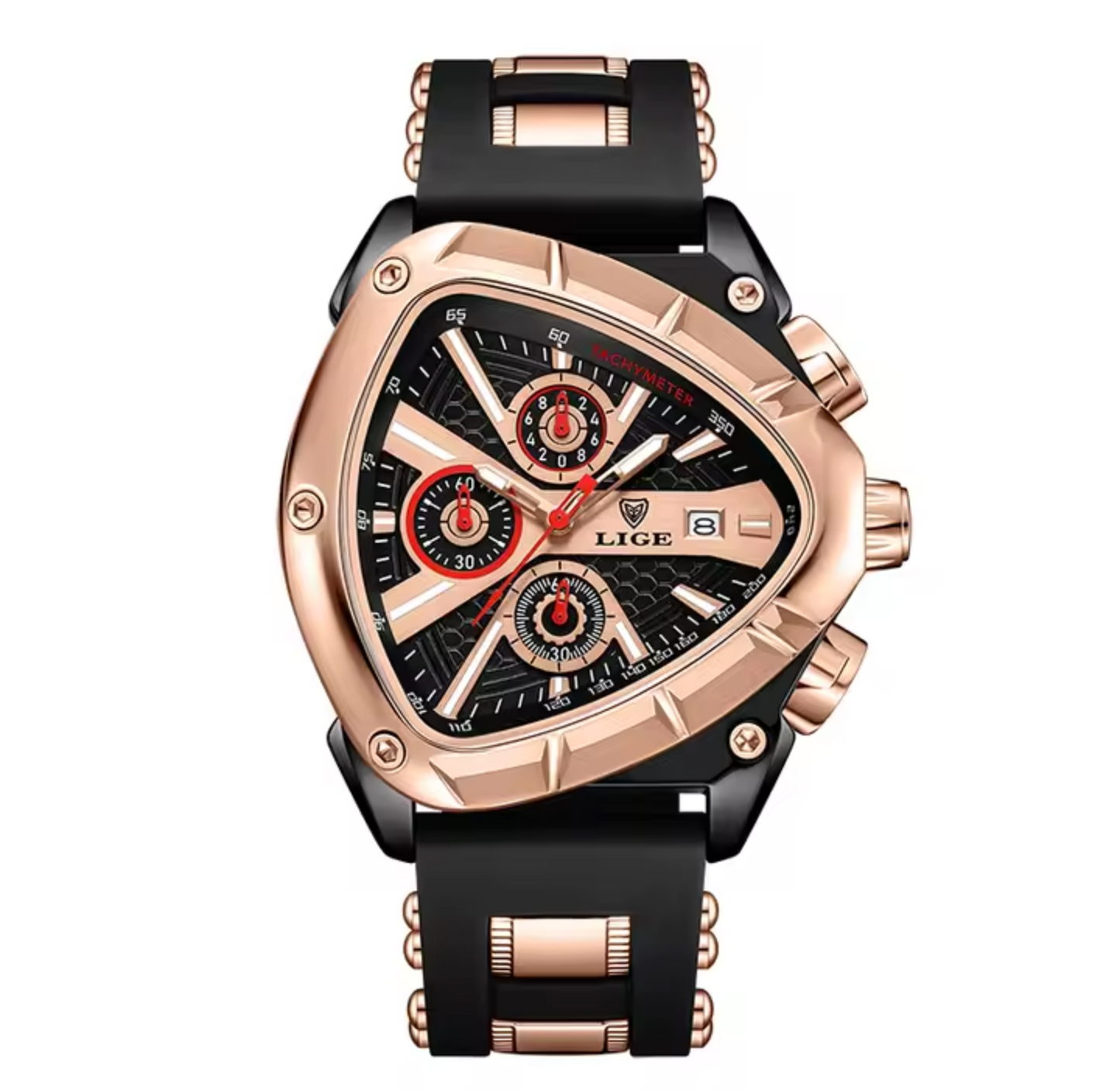 Tri- Bezel Quartz Performance Waterproof Watch