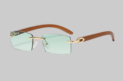 The Golden Timber Frames- Vintage Rimless UV-400 Protected Frames