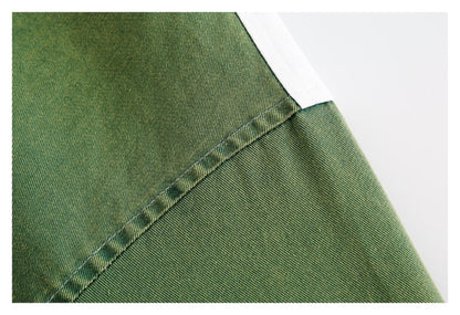 Retro Denim Jacket- Lightweight Denim Jacket With Unique Patchwork