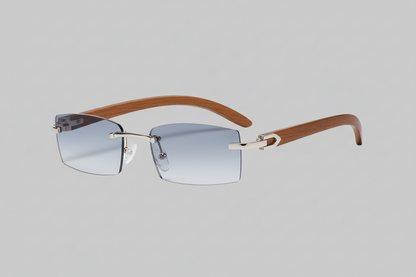 The Golden Timber Frames- Vintage Rimless UV-400 Protected Frames