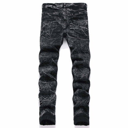 Midnight Ash Studded Jeans- Light Weight Casual Studded Design Denim Jeans