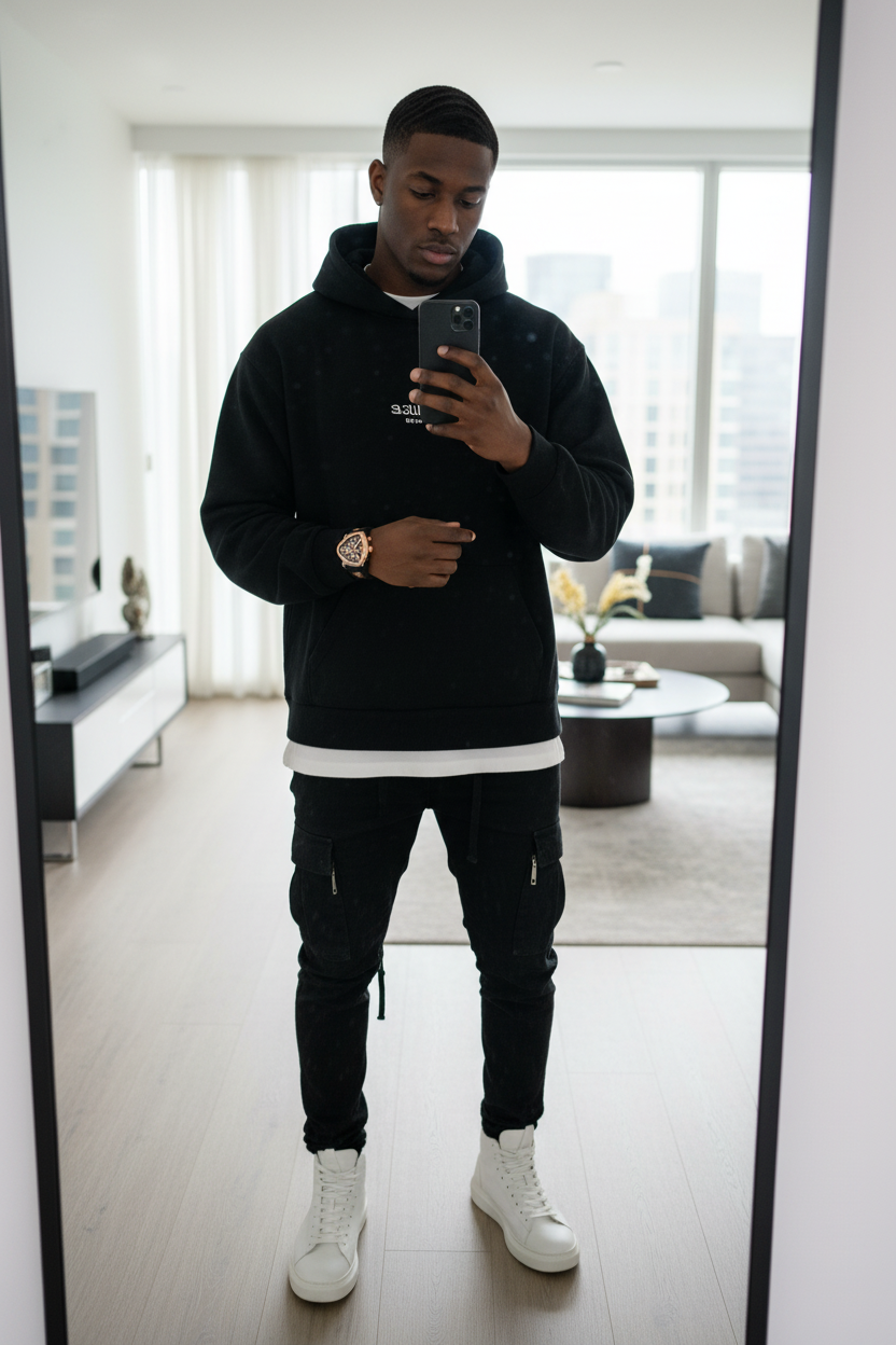 Quartz Tri-Bezel Watch-  Mens Illuminating Elegant Tri-Bezel Watch