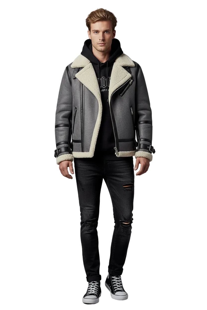 Monaco Cashmere Lux Jacket- Premium Leather & Cashmere Men's Jacket