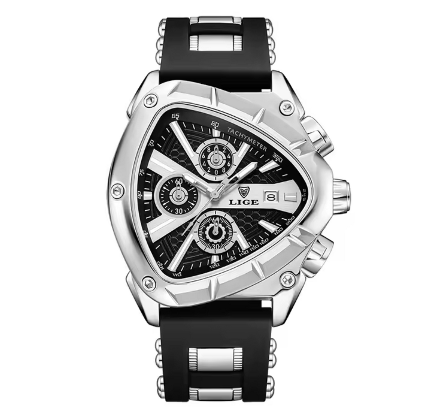 Tri- Bezel Quartz Performance Waterproof Watch